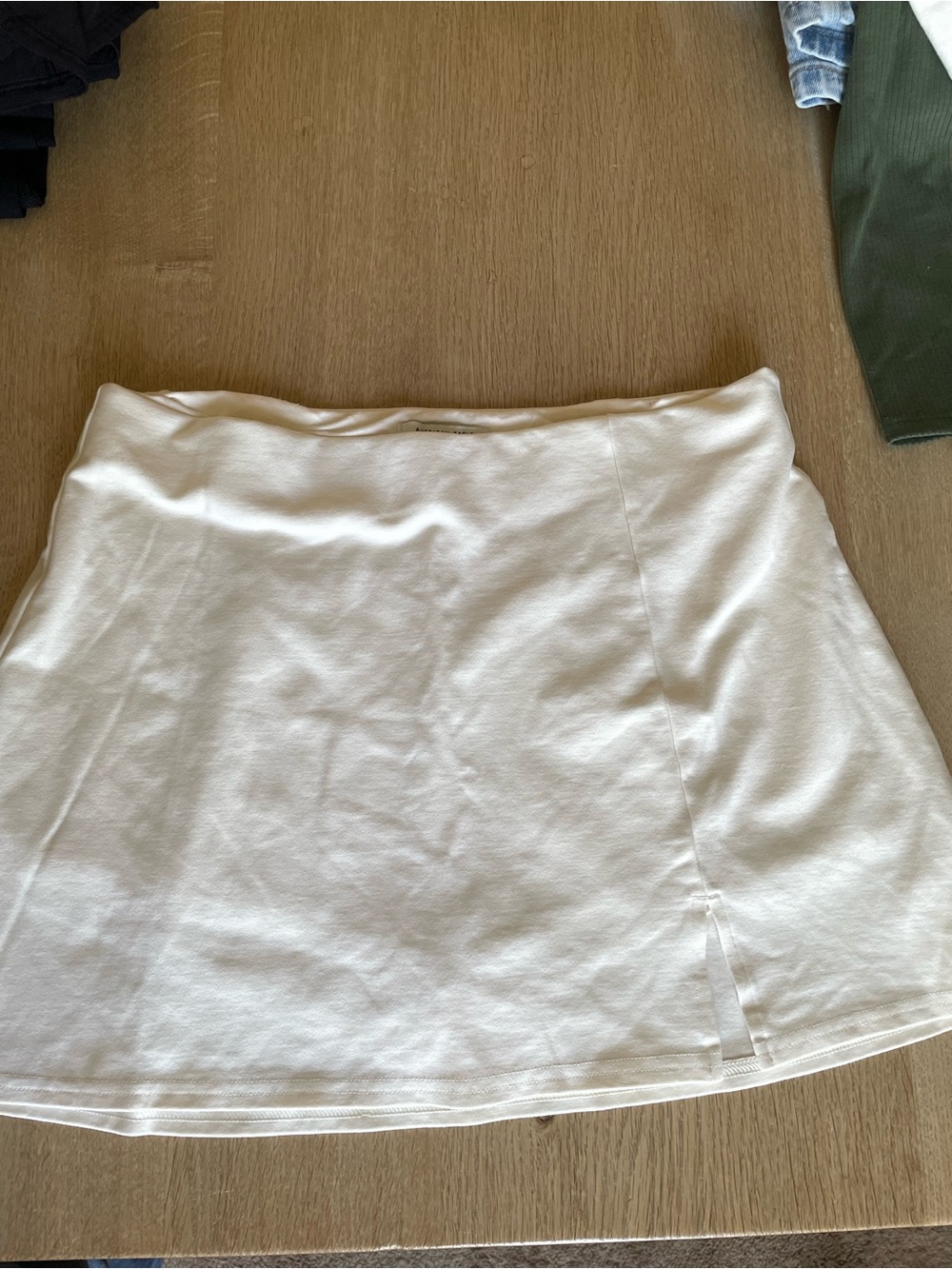 Women's Soft Cream Skort with Side Slit